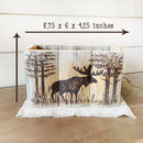 Moose Wood Box Centerpiece – Handcrafted Wood Burned Decor