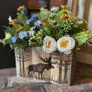 Moose Wood Box Centerpiece – Handcrafted Wood Burned Decor