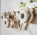 Honeycomb Wooden Toilet Paper Holder