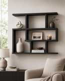The Meridian Wooden Wall Display Shelf Handcrafted Geometric Wall Decor